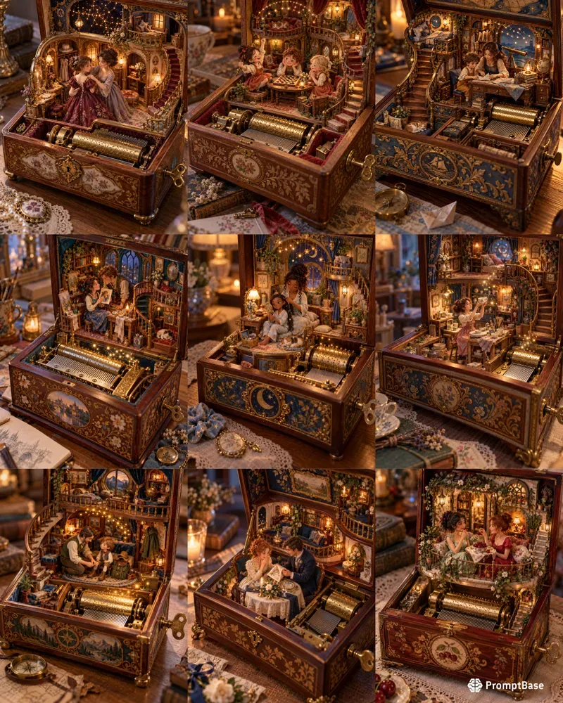 Enchanted Music Box Miniature Folks
