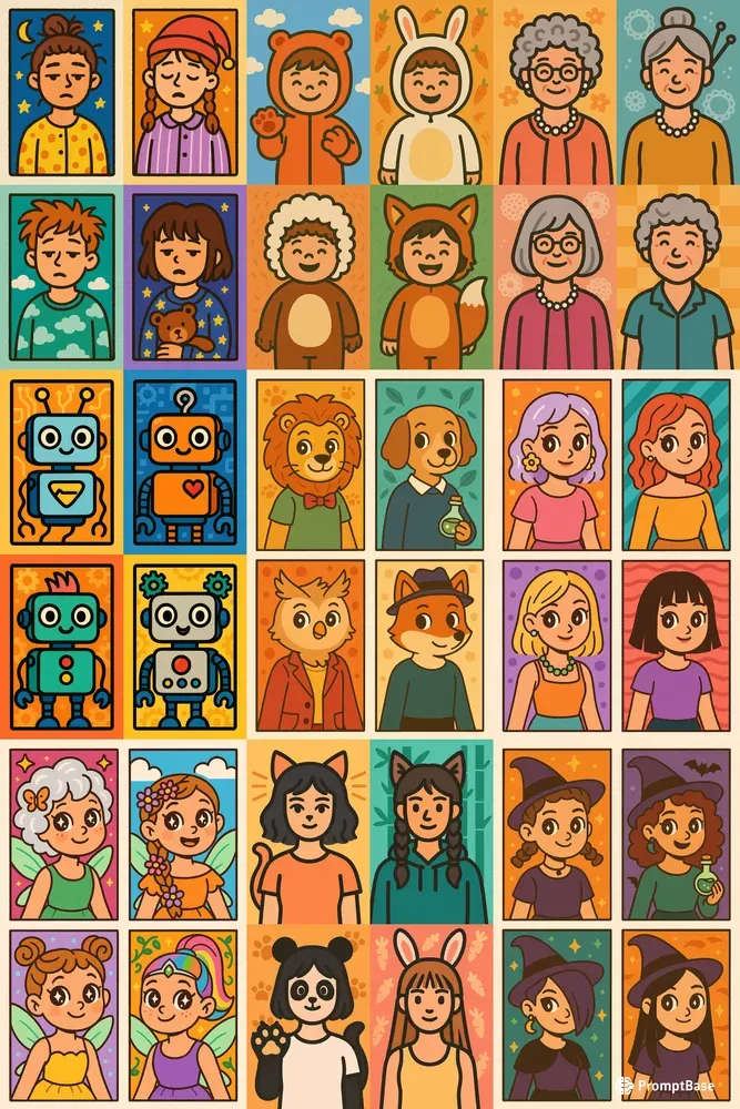 Portrait Personas Grids