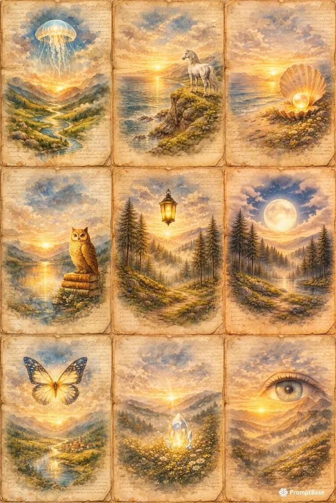 Surreal Journal Watercolor Paintings