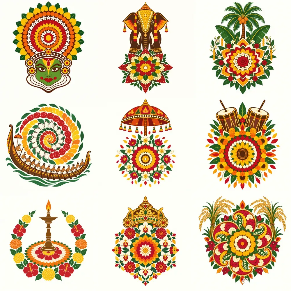 Onam Pookalam Tshirt Designs