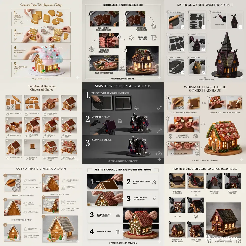 Hybrid Gingerbread House Blueprints Pro
