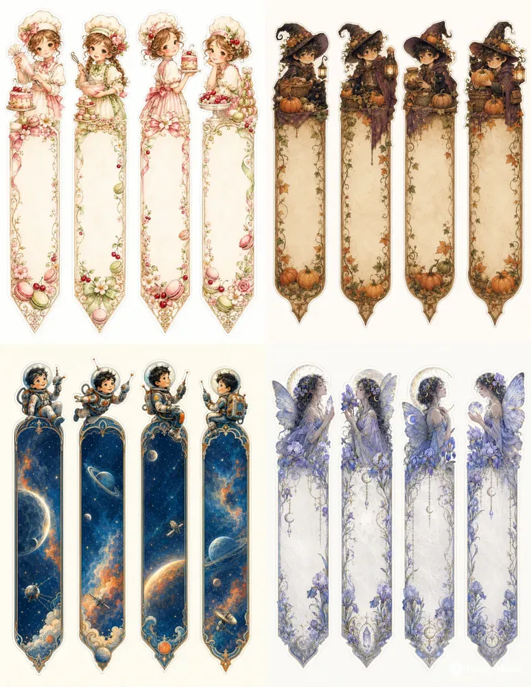 Character Topper Fussycut Bookmarks