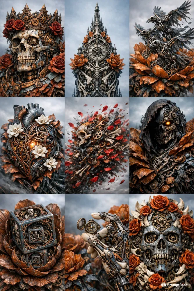Sanguine Gears Ivory Bloom Collections