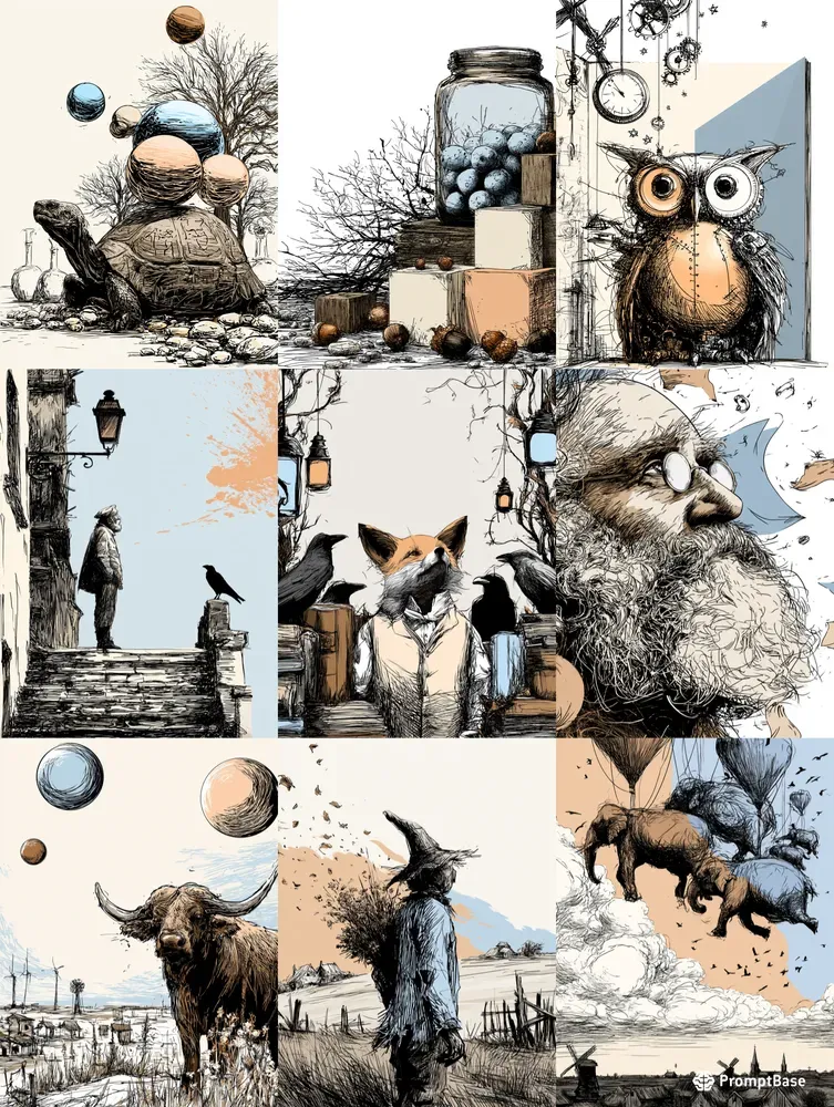 Expressive Ink Sketch Worlds
