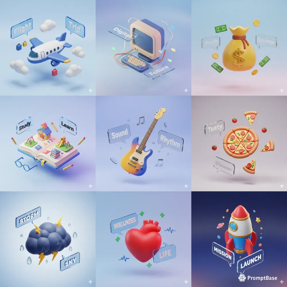 3D Claymorphic Asset Engines