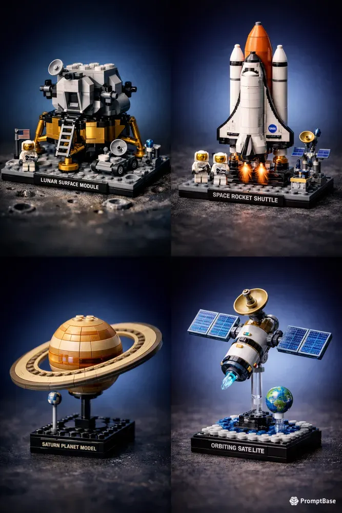 Lego Space Objects Render Packs