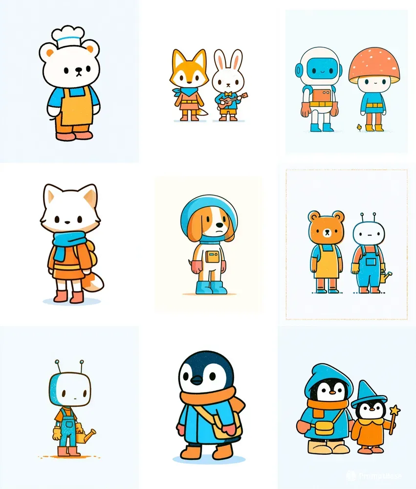 Playful Crayon Character Art