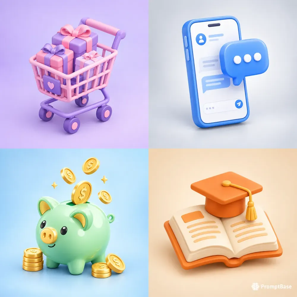 3D Isometric Icon Illustrations
