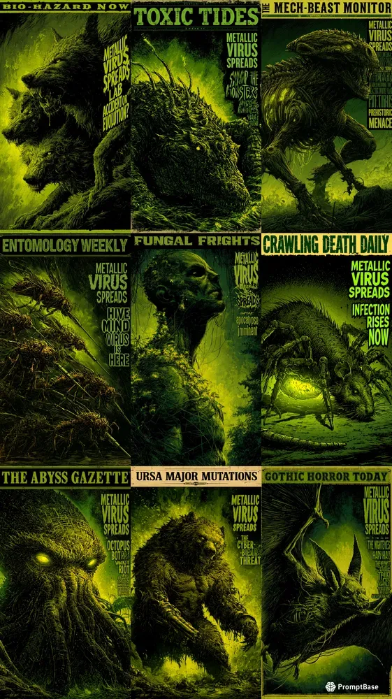 Toxic Mutant Creatures Magazine Covers