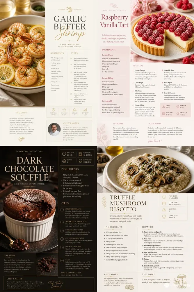 Luxury Cookbook Page Generator