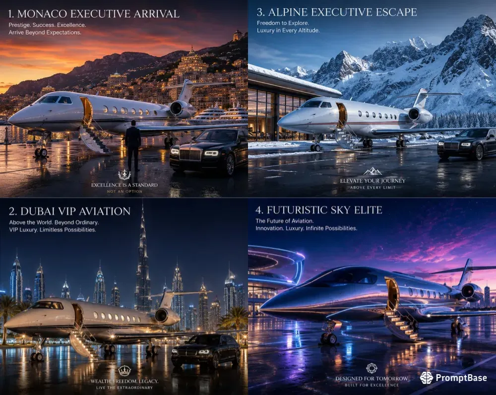 Cinematic Luxury Private Jet Advertisements