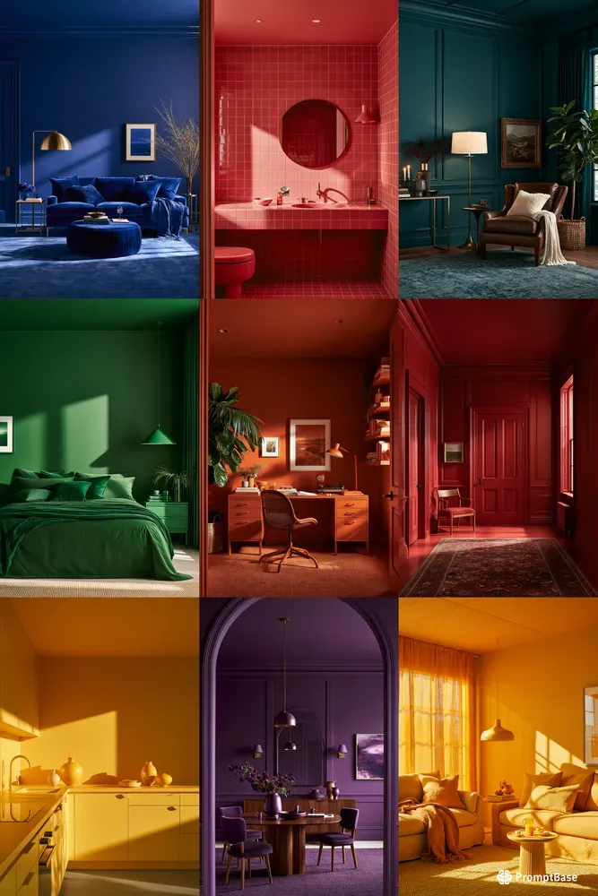 Color Drenched Interiors