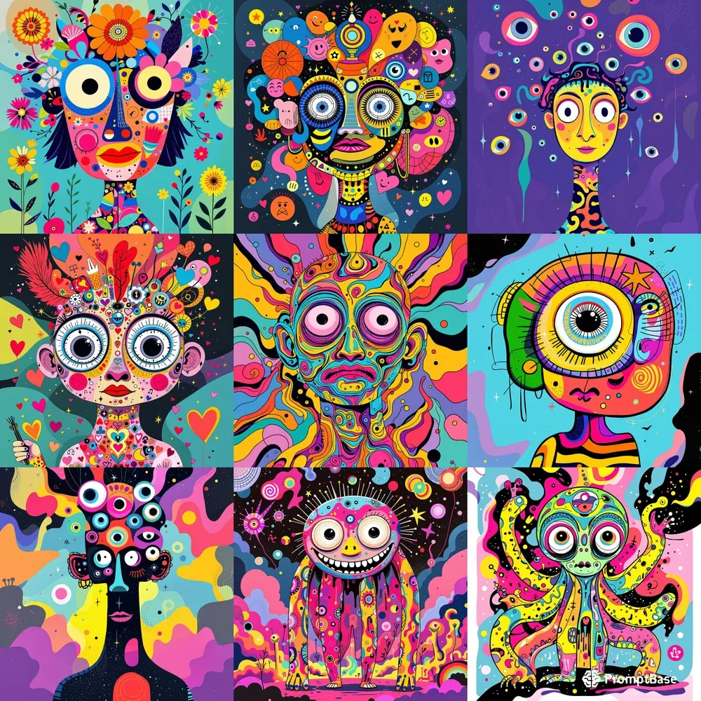 Vibrant Psychedelic Illustrations