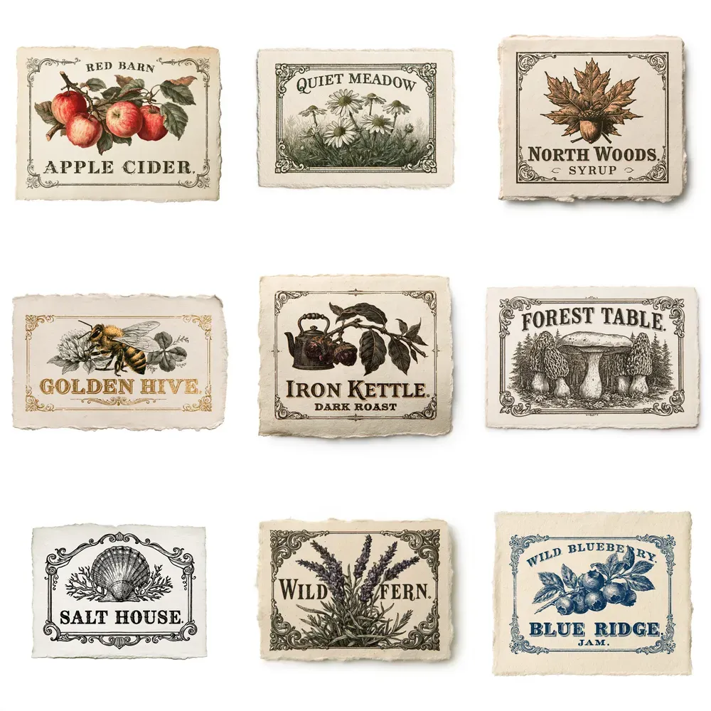Vintage Product Label Packaging Designs
