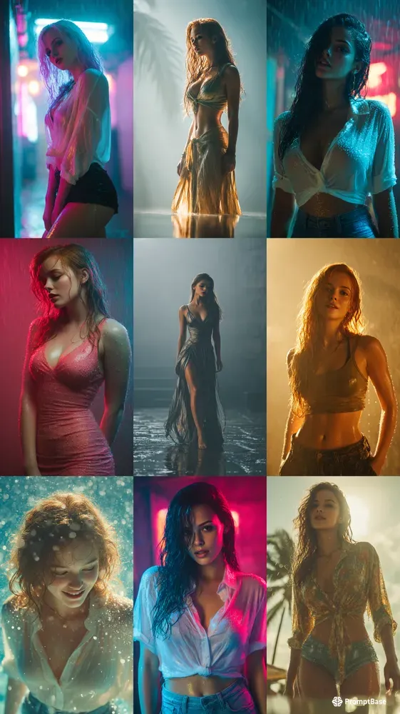 Cinematic Wet Look Girls Photography
