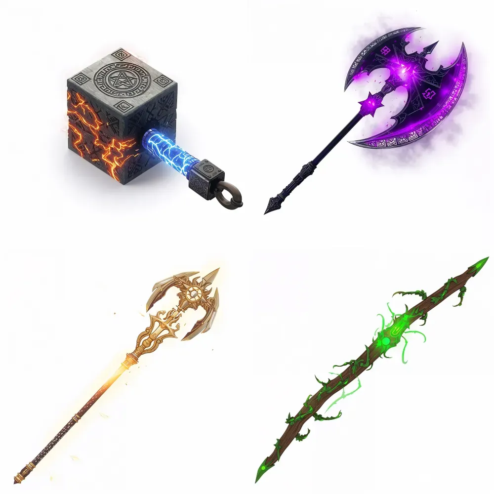 Aaa 3D Isometric Legendary Weapons