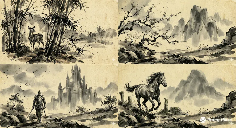 Authentic Korean Ink Wash Art