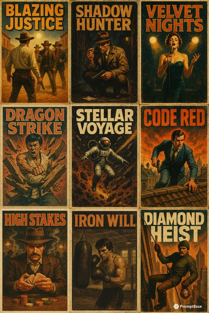 Retro Vintage Style Movie Posters