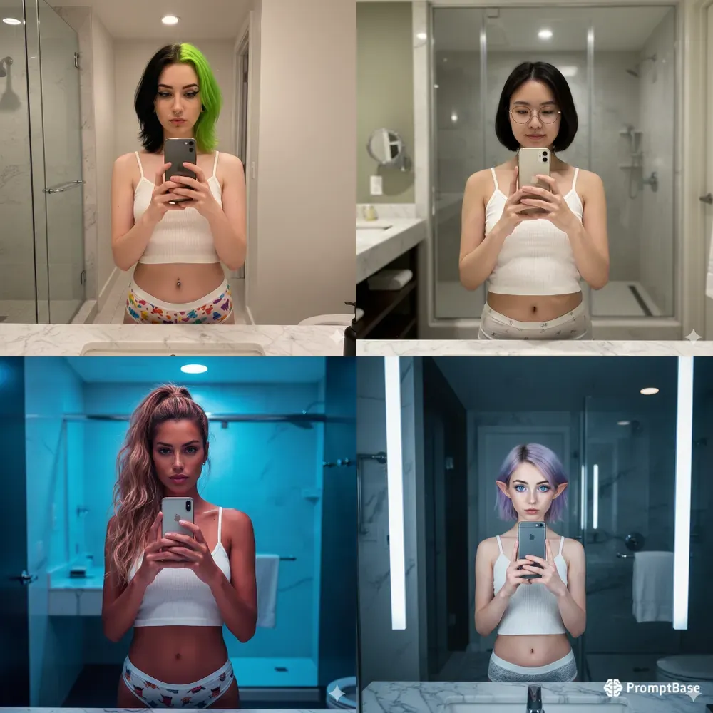 Realistic Aesthetic Mirror Selfies