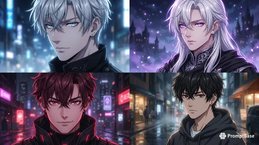 Stylish Anime Boy Portraits