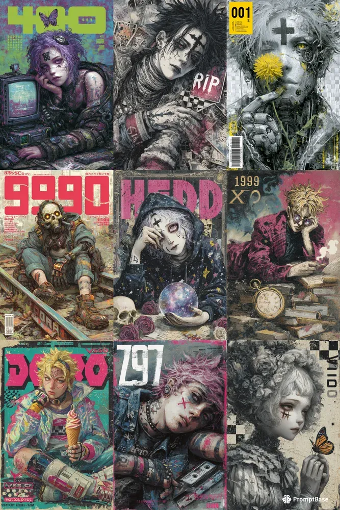 90s Manga Glitch Art