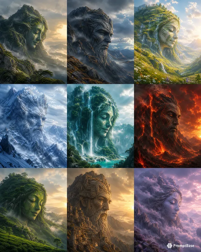 Surreal Hill Face Artwork Creators
