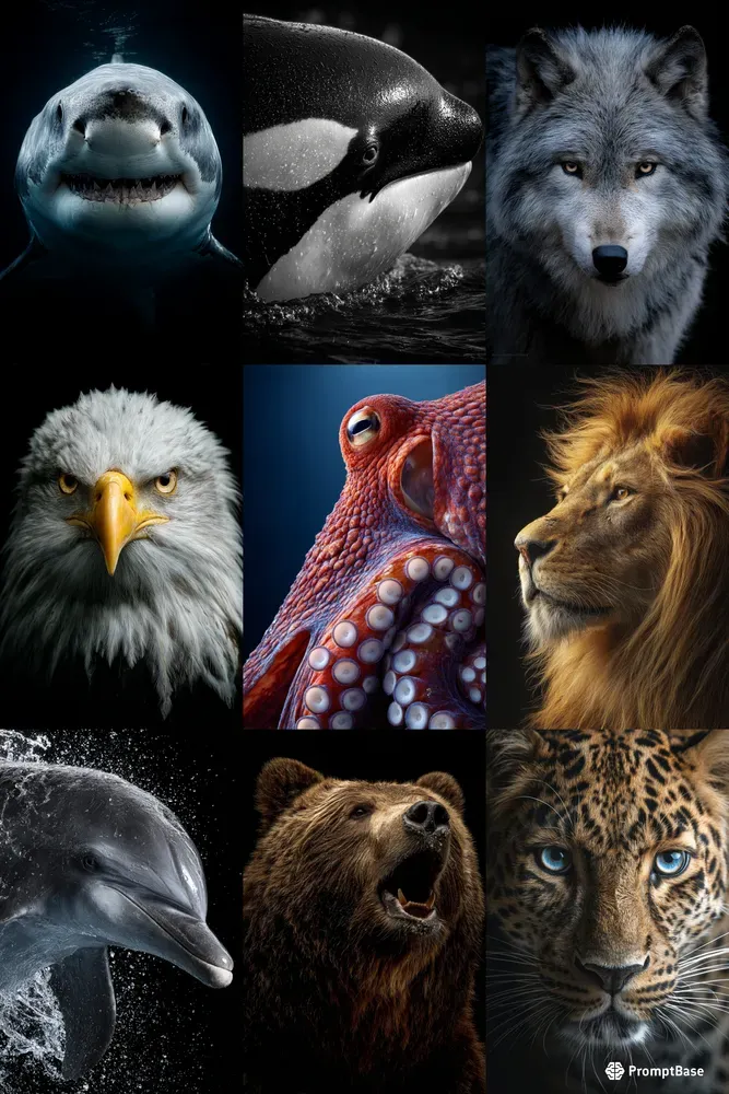 Dramatic Wildlife Portrait Generator