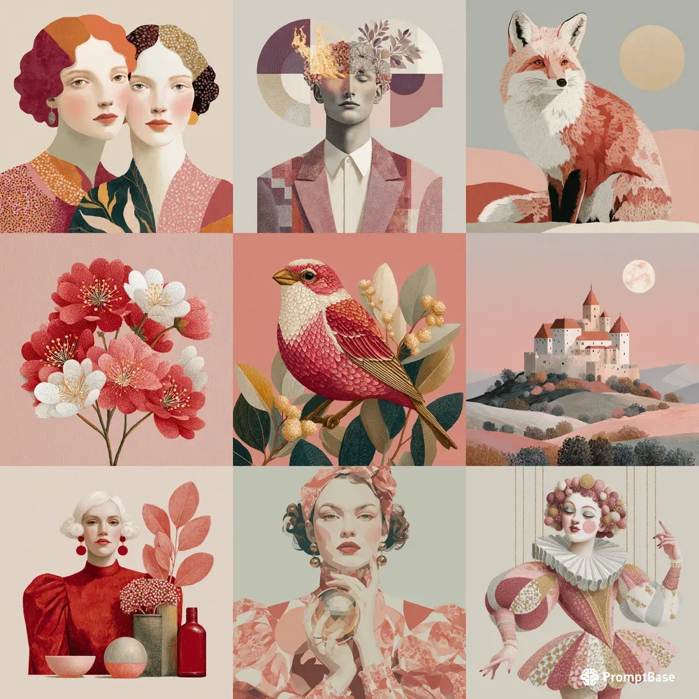 Romantic Folk Character Art