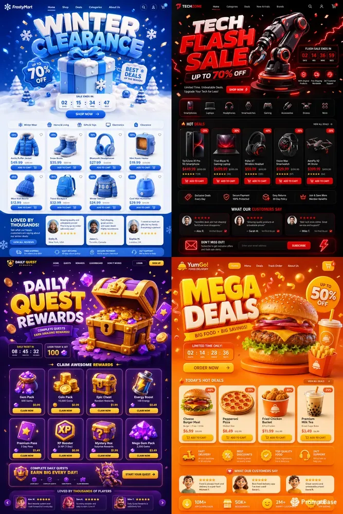 3D Landing Page UI Design Assets