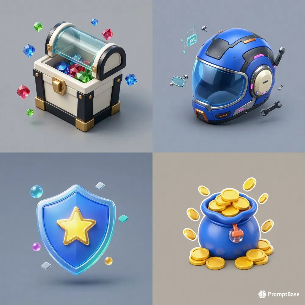 3D Glossy Isometric App Icon Generator