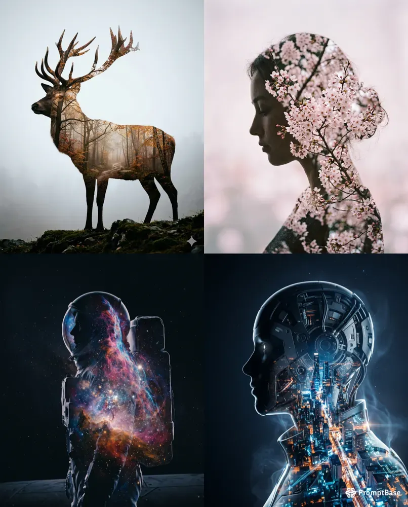 Surreal Double Exposure Portrait Masters