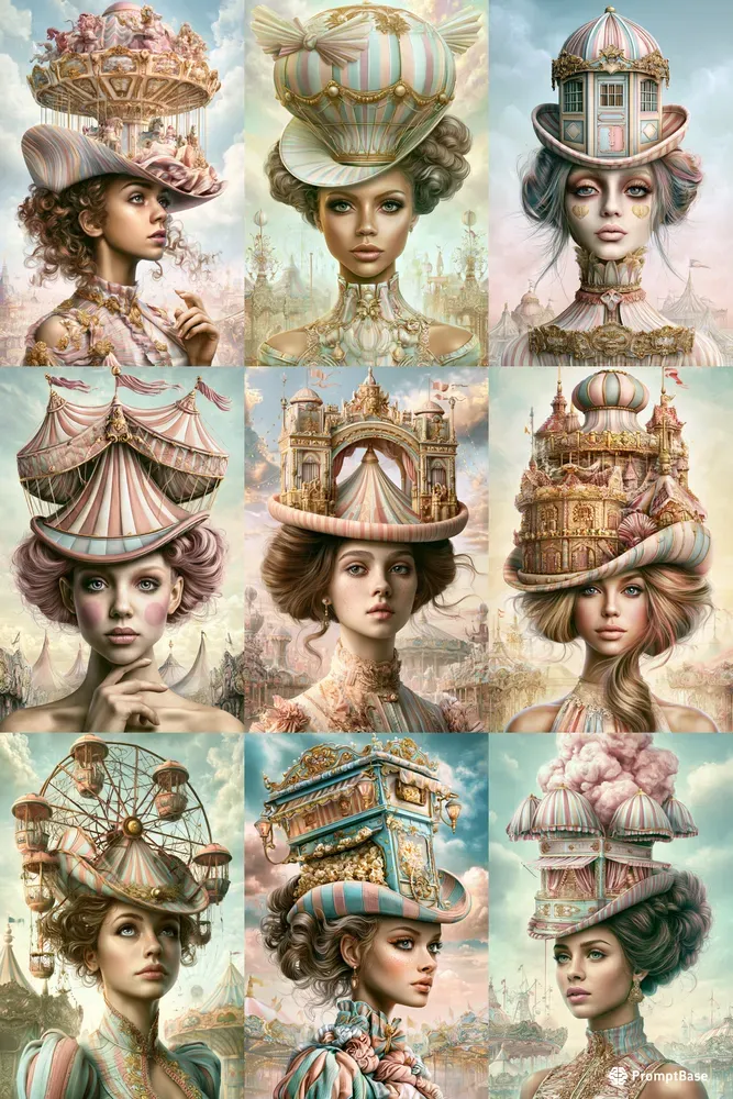 Surreal Carnival Women Portraits