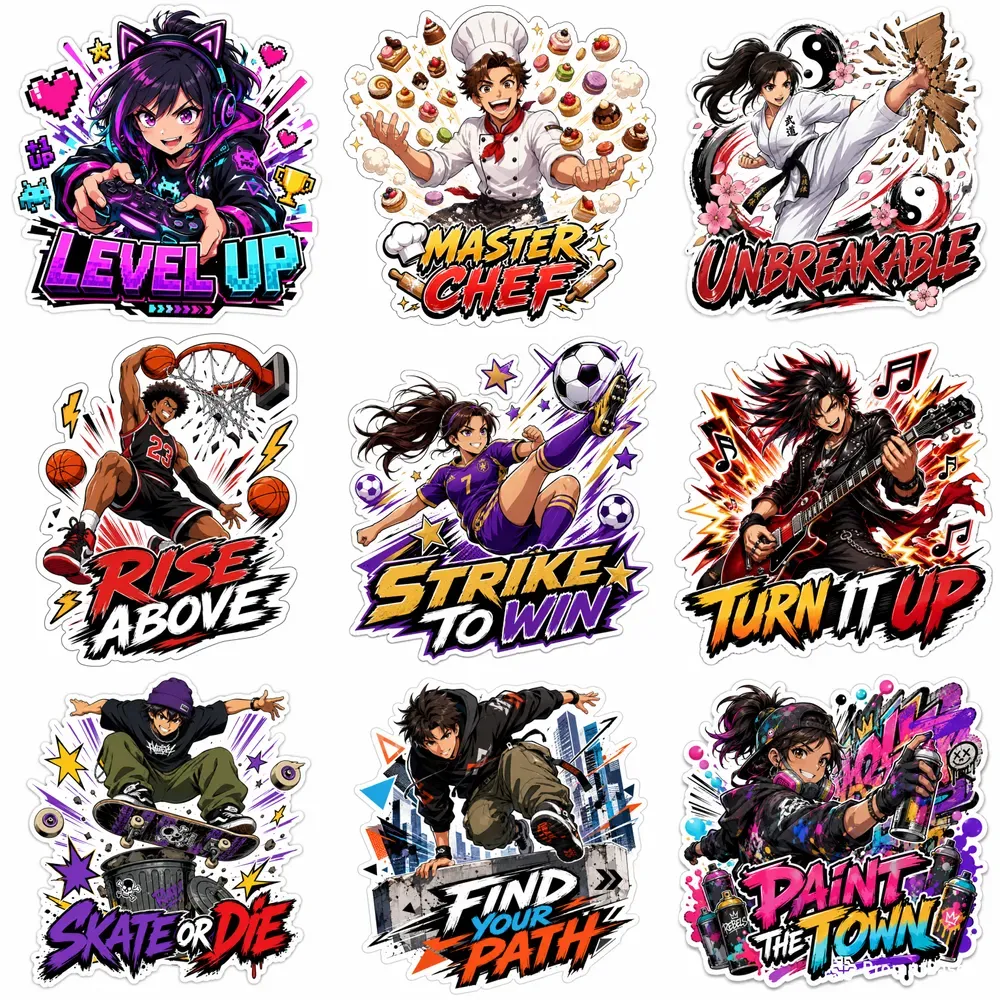 Dynamic Action Sticker Mascot Generator