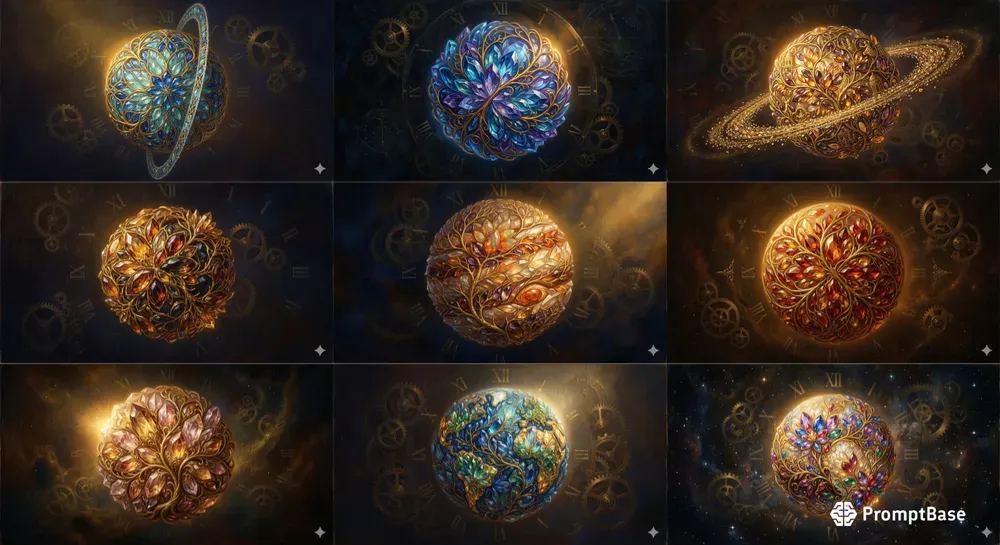 Renaissance Crystal Celestial Bodies