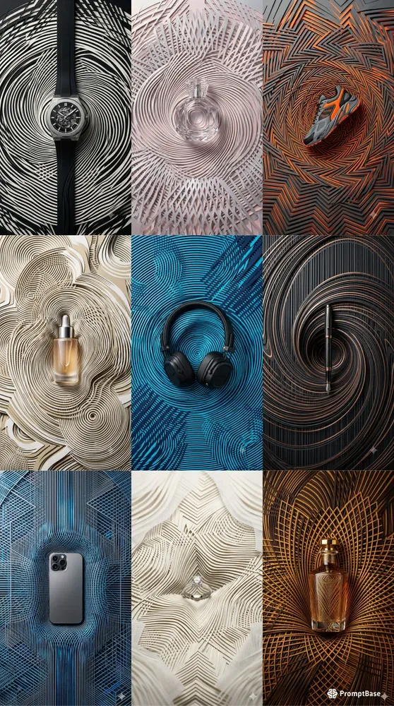 Kinetic Moire Slit Papercraft Stages