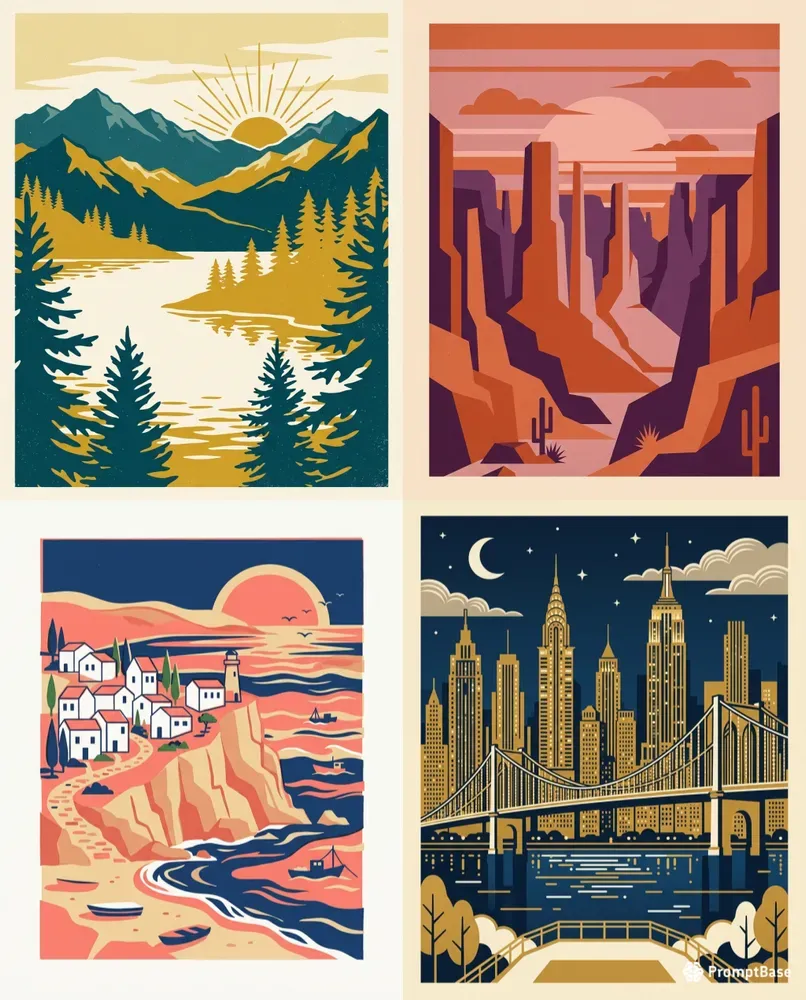 Retro Travel Poster Generator Vintage