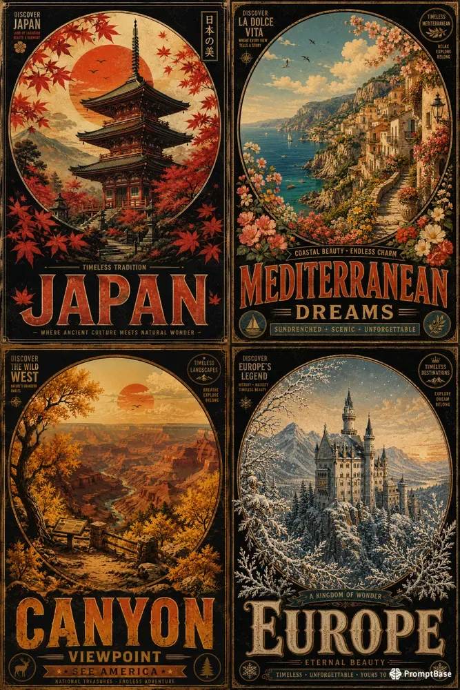 Vintage Travel Poster Generator