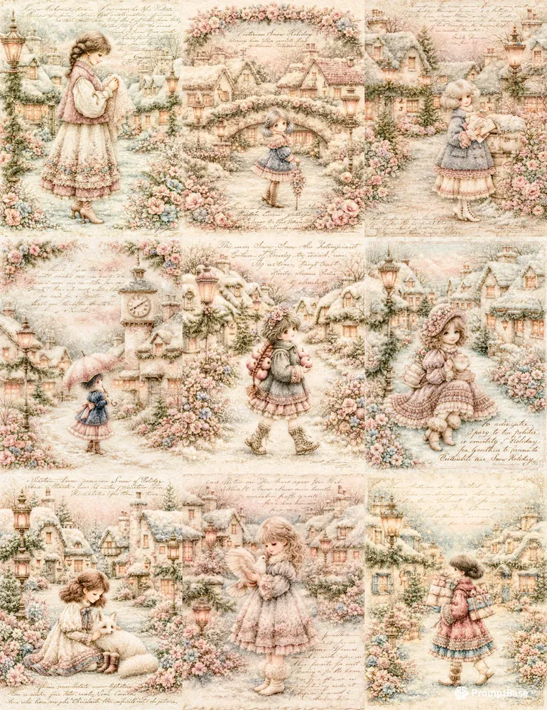 Cozy Victorian Snow Junk Journals