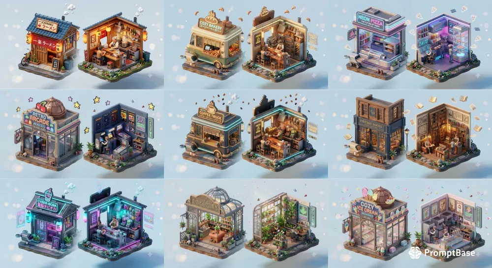 3D Isometric Micro Shop Generator