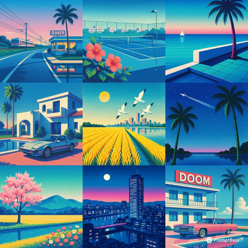 80s Japanese City Pop Art