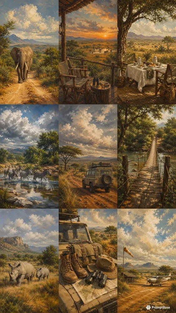Acrylic Summers In South African Reserves