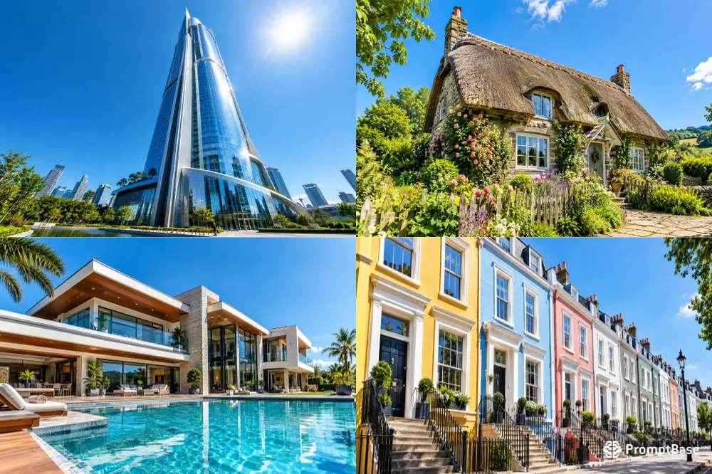 Realistic Midday Architecture Photography