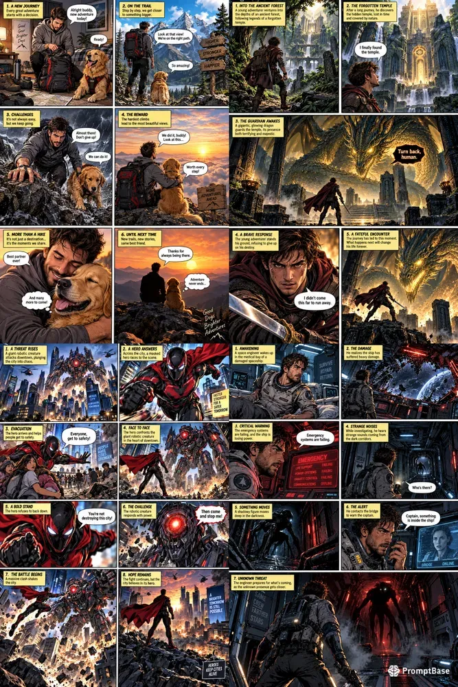 Cinematic Comic Page Creators
