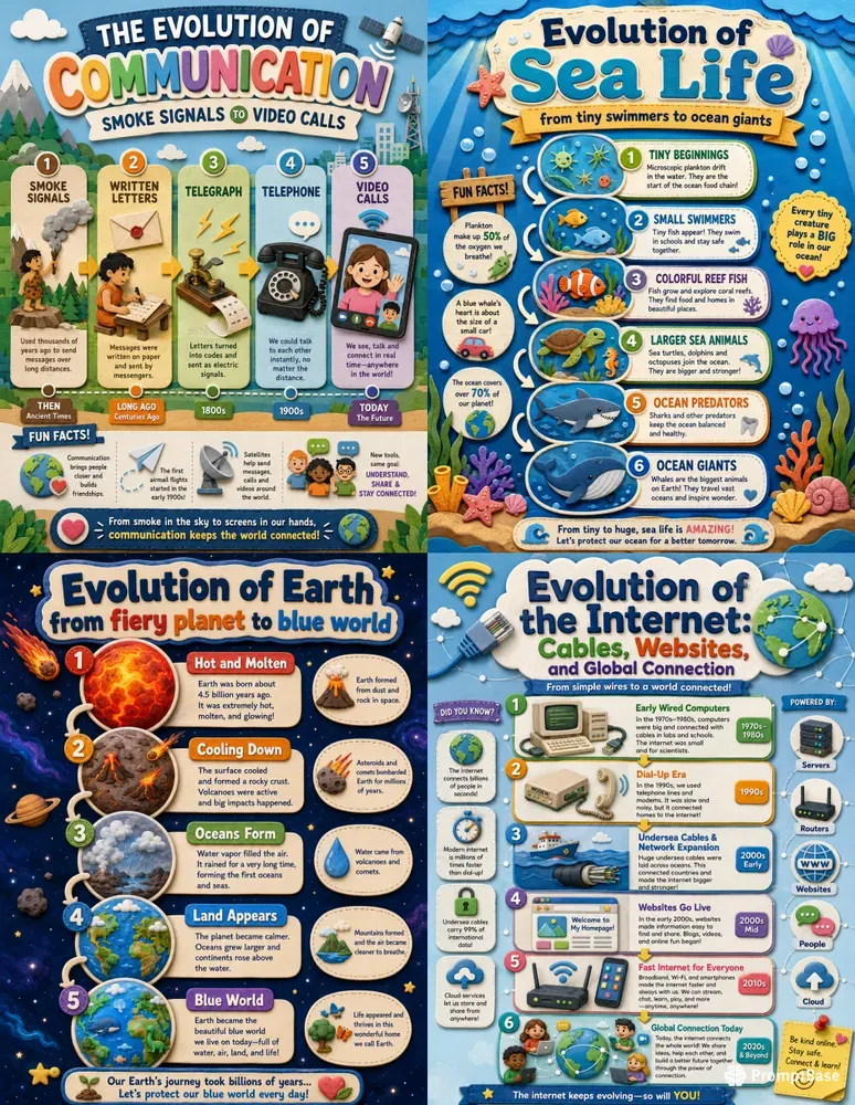 Kids Posters Evolution Learning