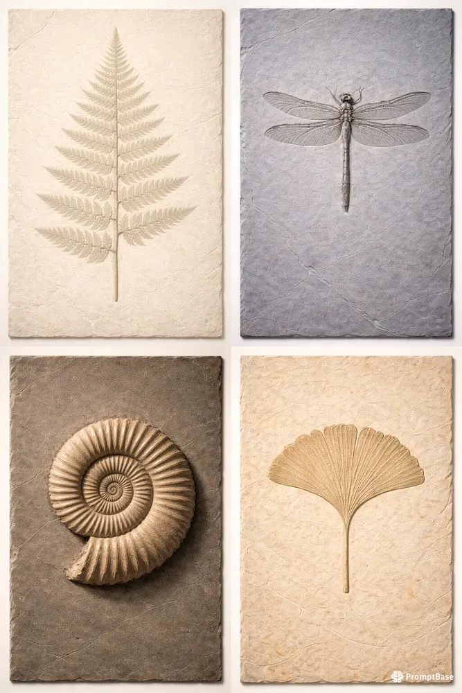 Fossil Impression Study Posters