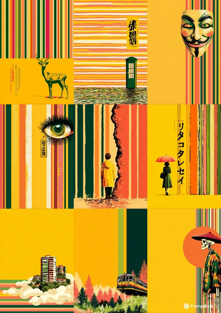 Surreal Movie Stripes Posters
