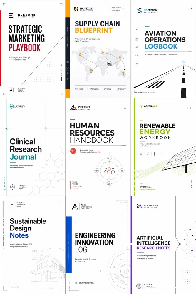 Premium Corporate Notebook Covers