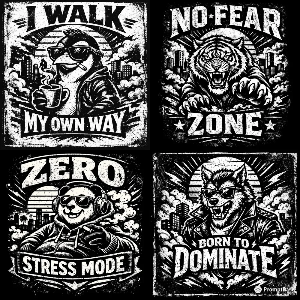 Rebel Animal Streetwear Vintage
