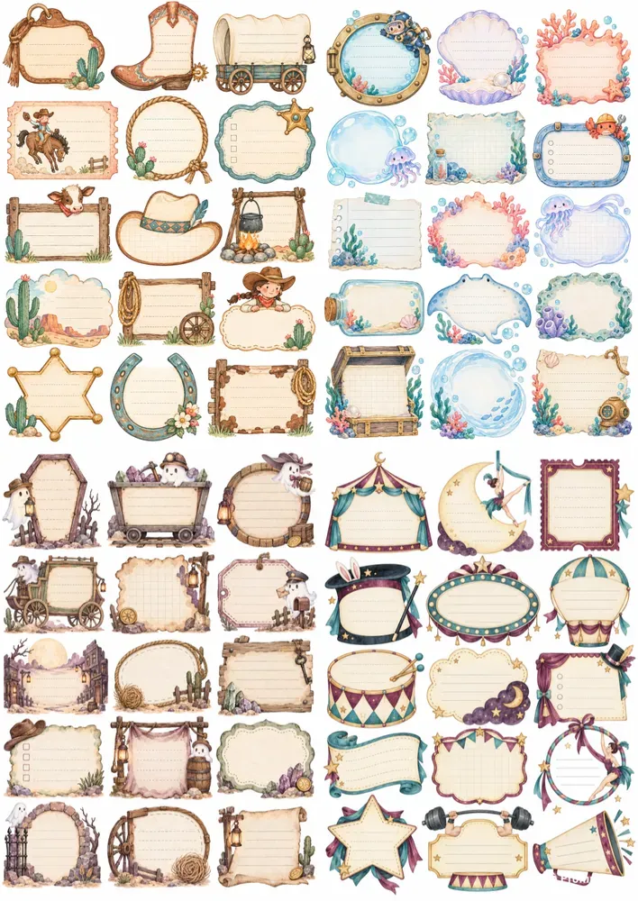 Cute Stationery Cliparts