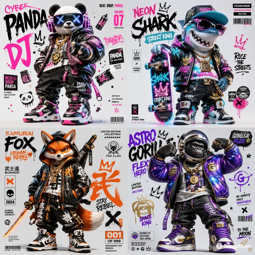 Urban Icon Pop Character Poster Art 3D